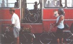 Cuban imagination at work, buses for bicycles...